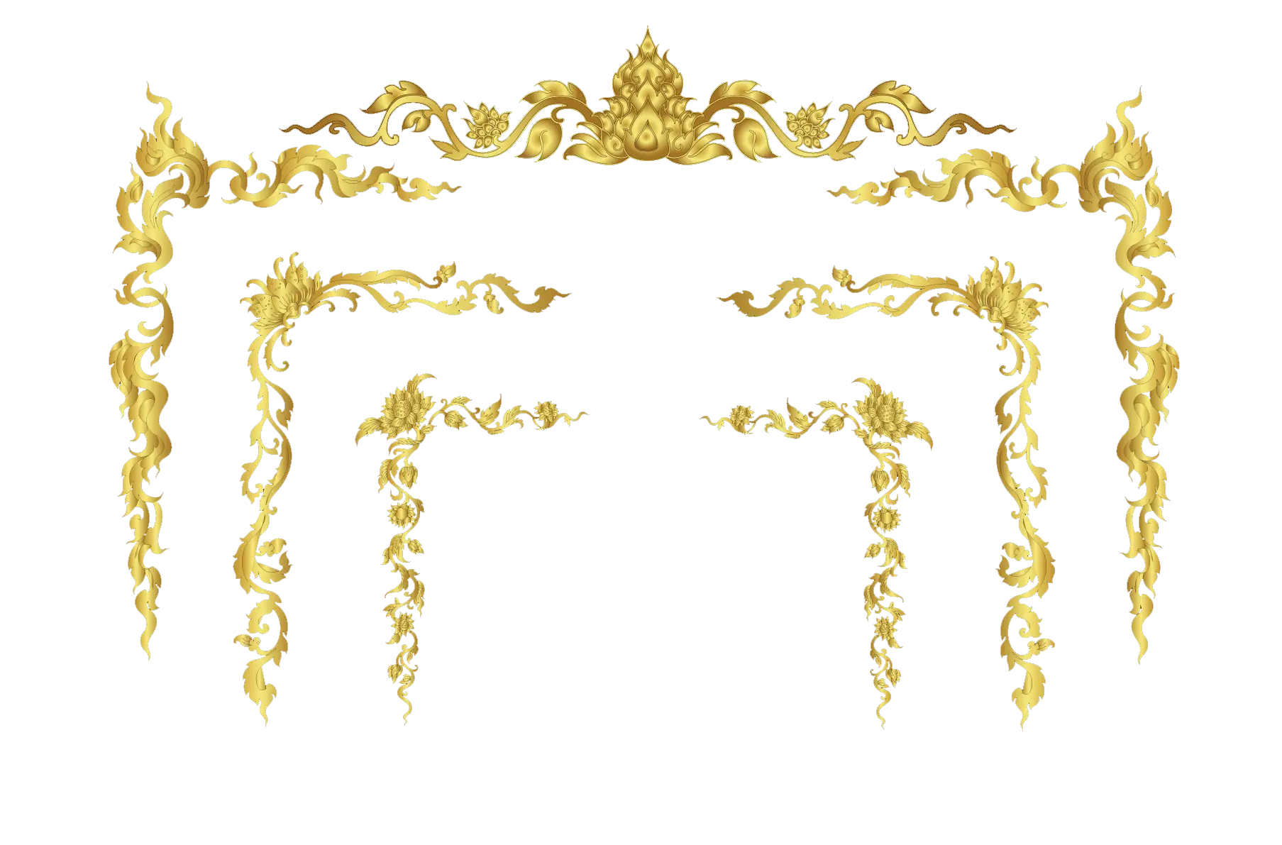 Golden Ornamental Decorative Frame