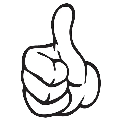 Thumbs Up Symbol for Approval and Positivity