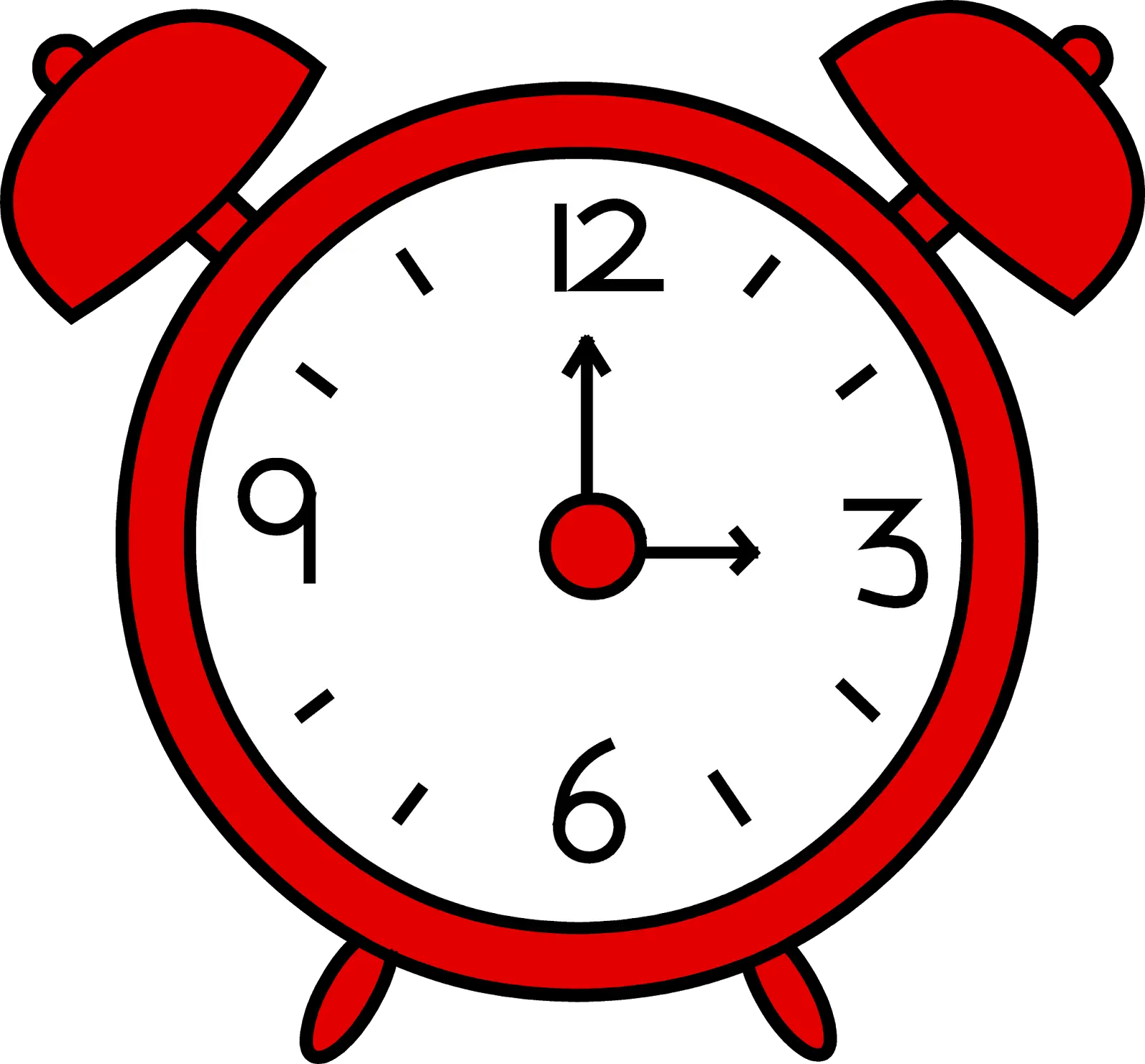 Red Alarm Clock Illustration