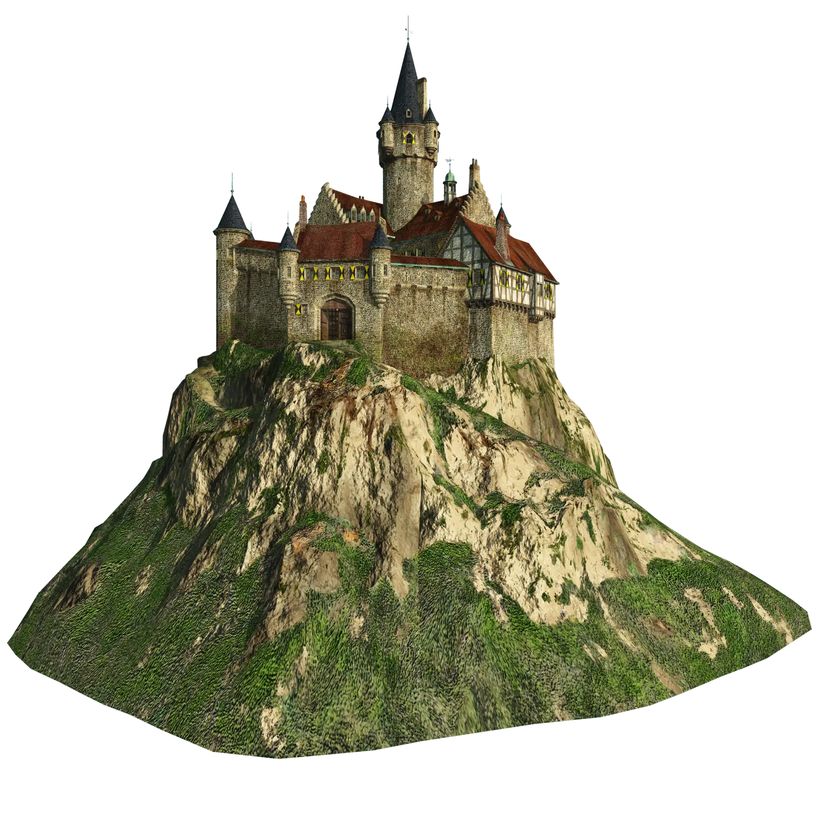 Medieval Castle on Hill