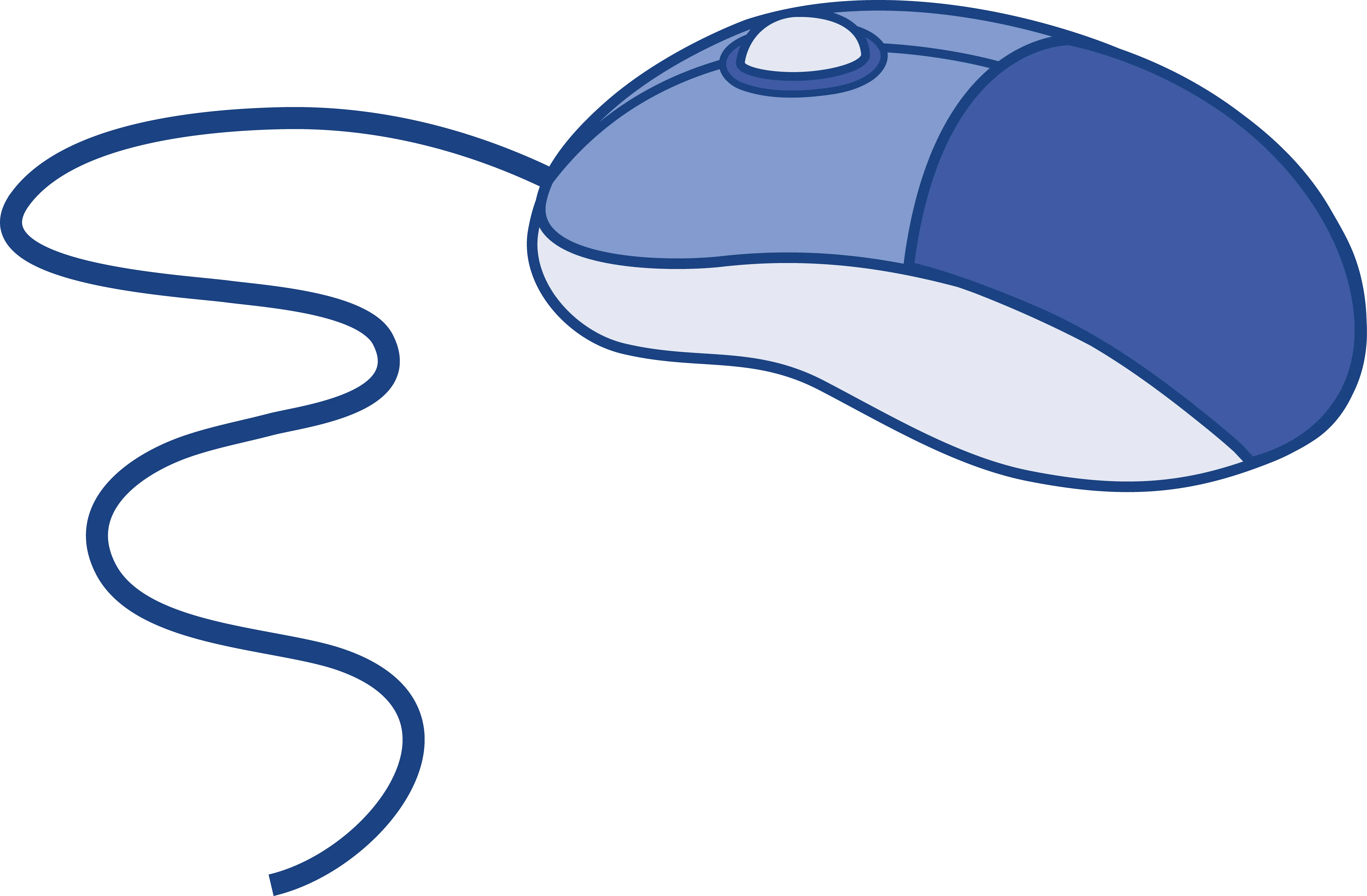 Blue Wired Computer Mouse for PC