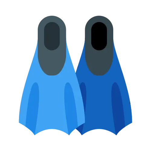 Blue Swim Fins for Diving