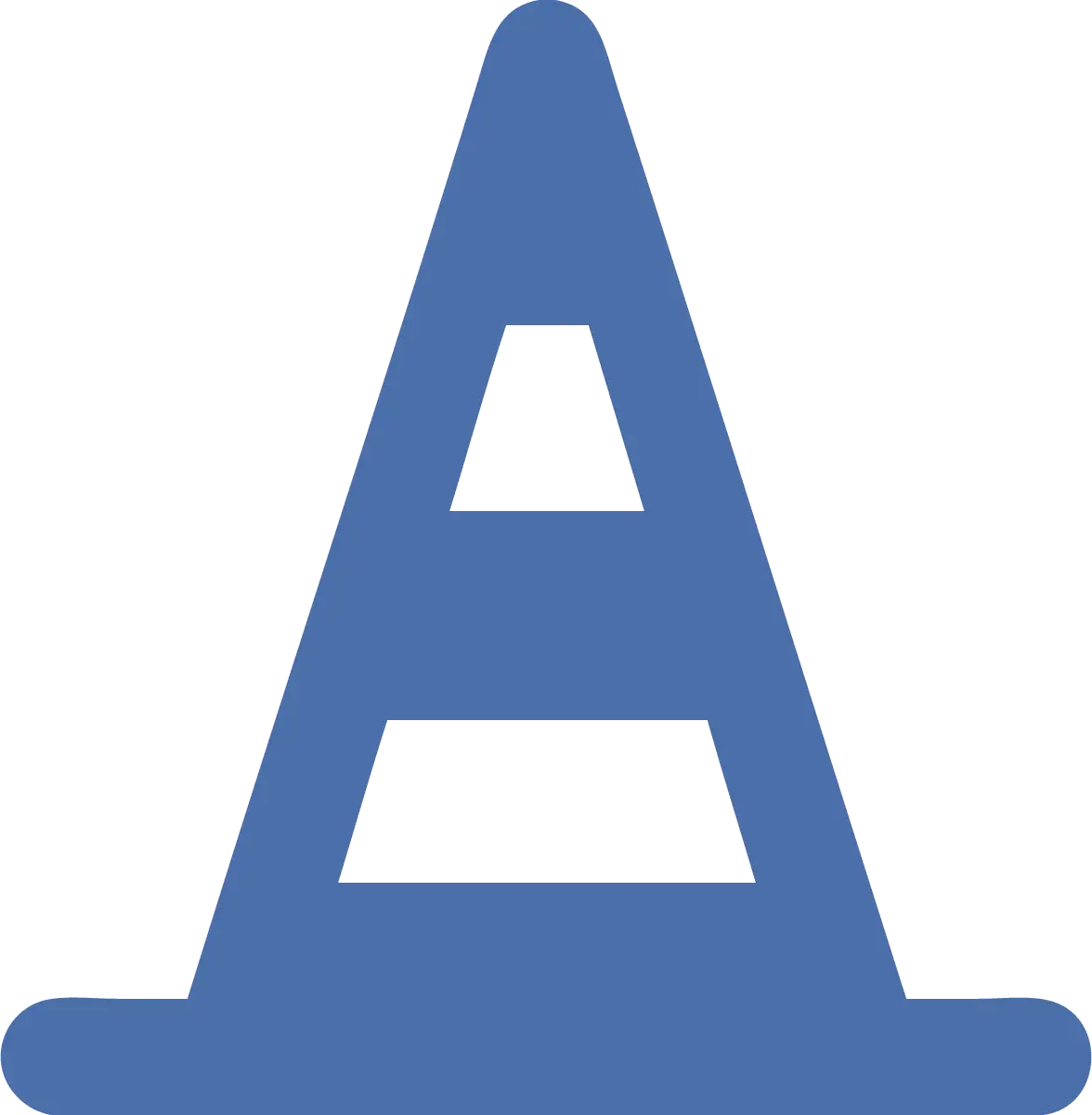 Blue Traffic Cone Icon Design