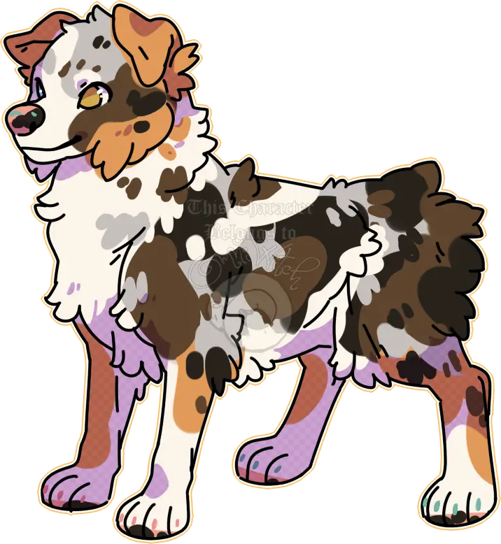 Colorful Cartoon Dog Illustration