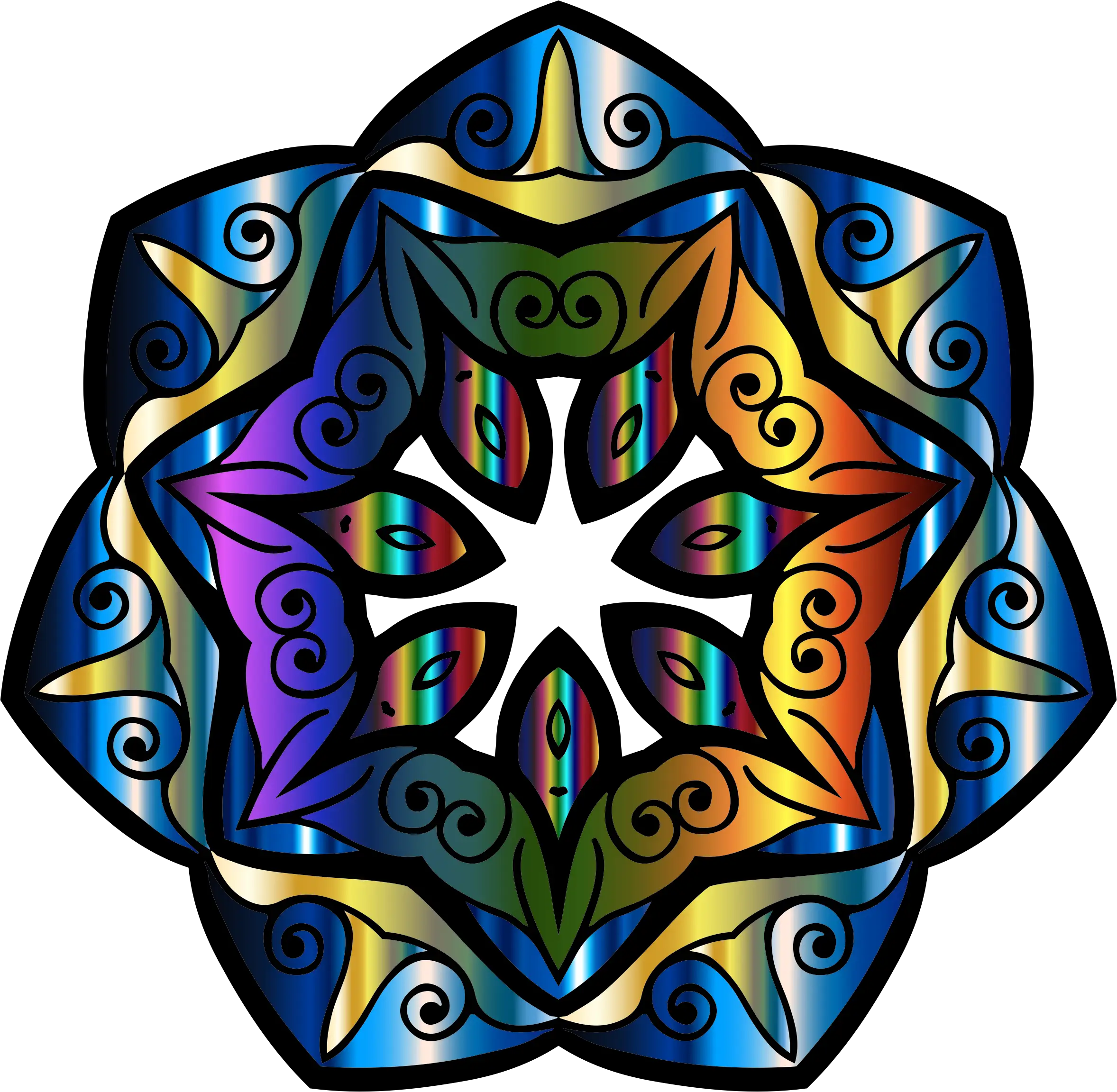 Colorful Mandala Design with Geometric Patterns