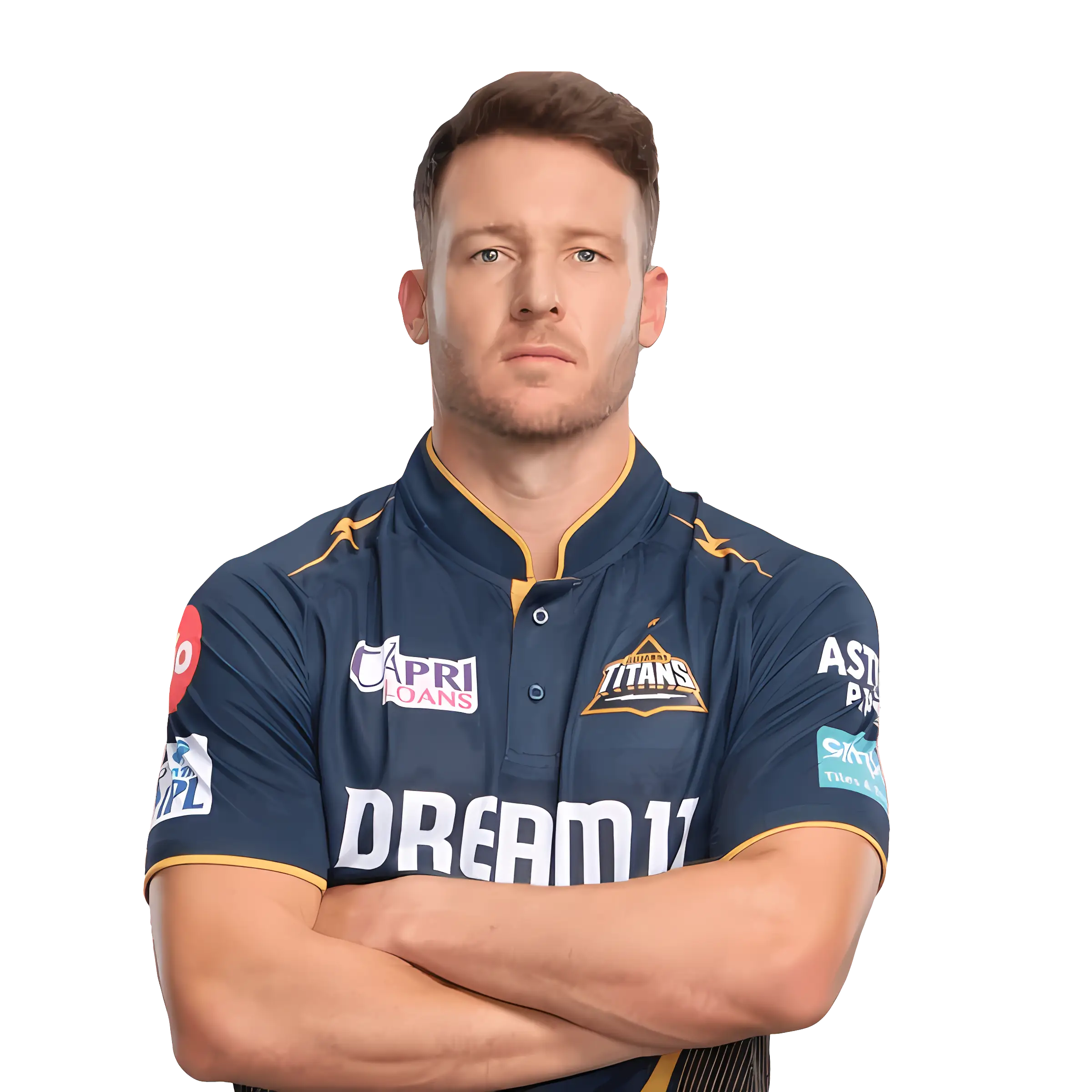 Cricketer in Team Jersey
