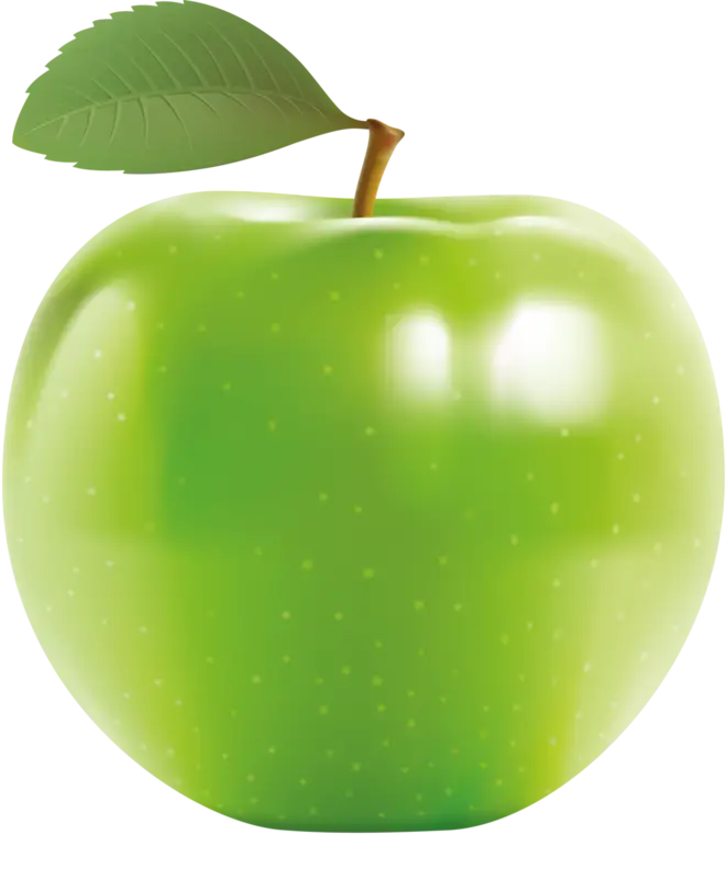 Realistic Green Apple for Detailed Design Inspiration
