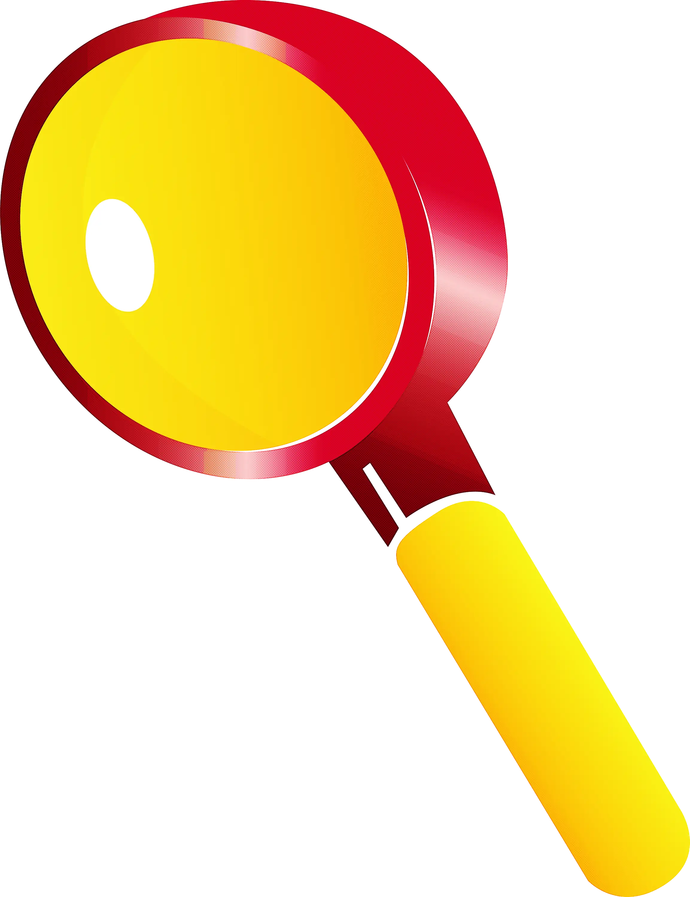 Yellow Magnifying Glass Illustration
