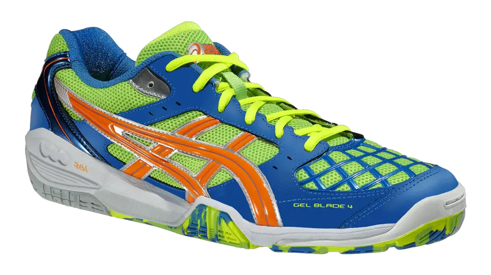 Bright Blue and Neon Green Sports Shoes