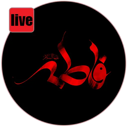 Red Arabic Calligraphy on Black Background