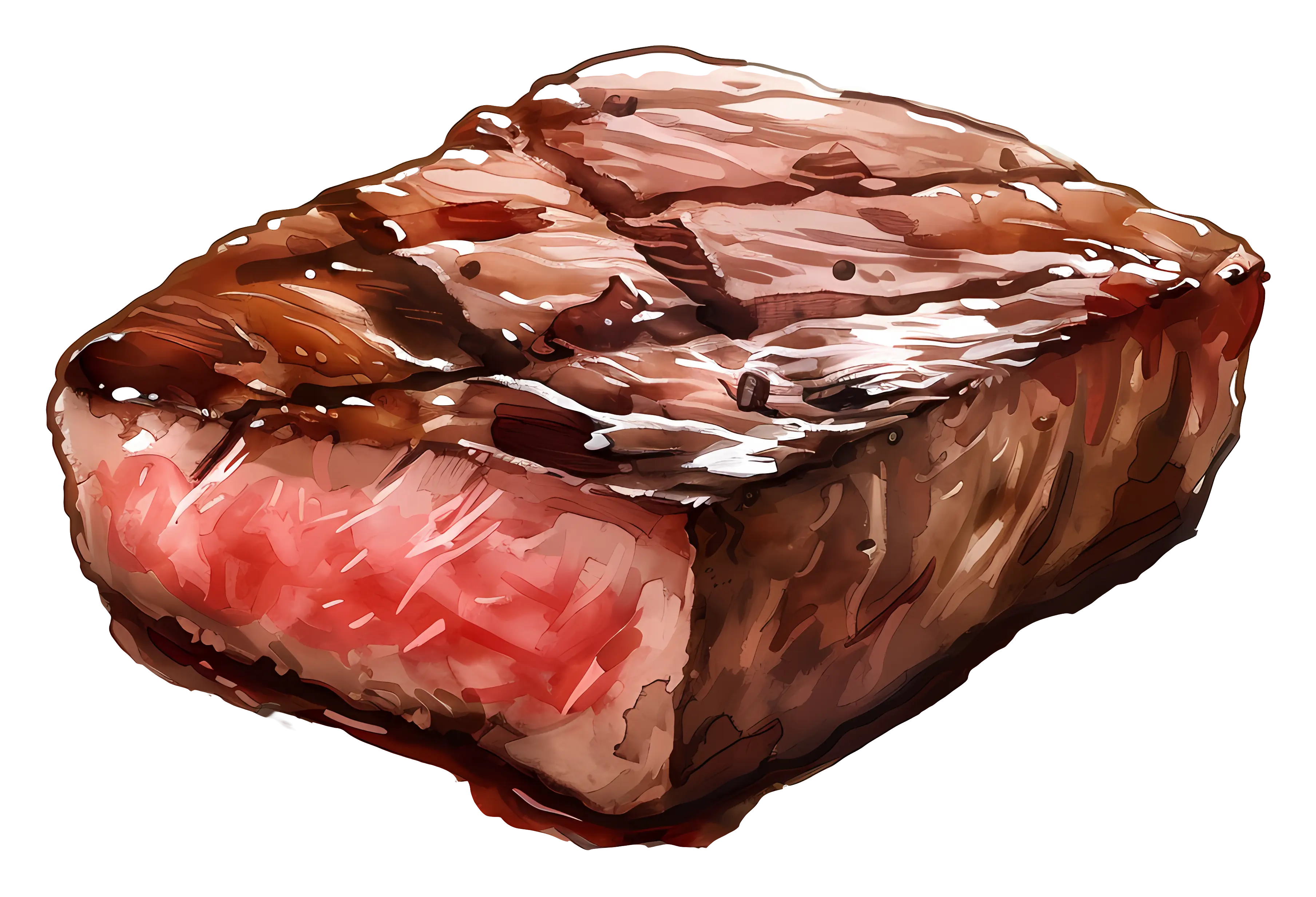 Grilled Juicy Steak Illustration
