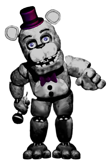 Animatronic Bear with Purple Hat