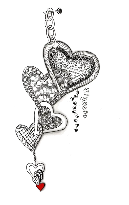 Hanging Hearts Decoration