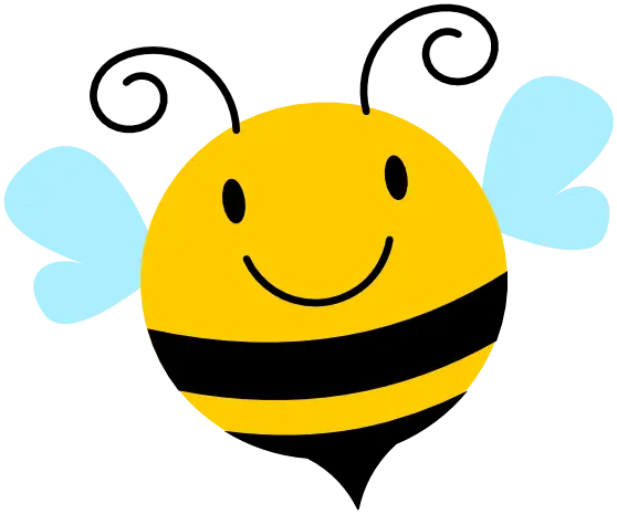 Cartoon Smiling Bee with Cute Design