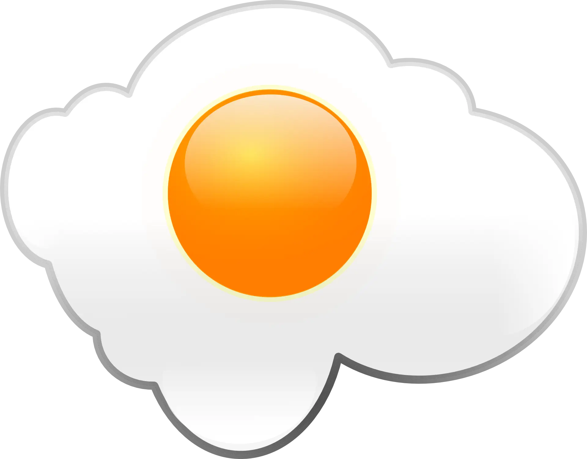 Cute Fried Egg Cartoon Design