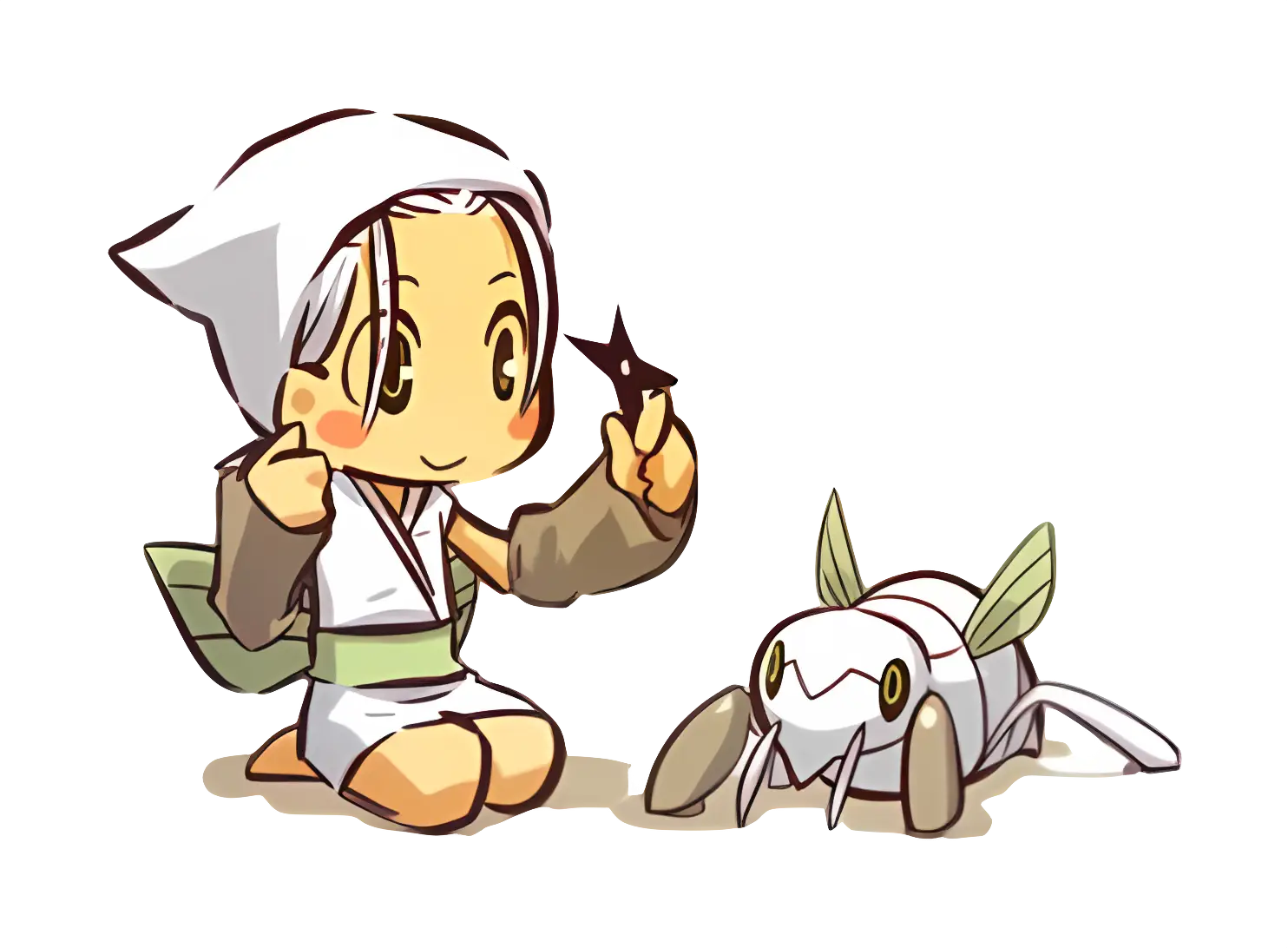 Cute Ninja and Bug with Star
