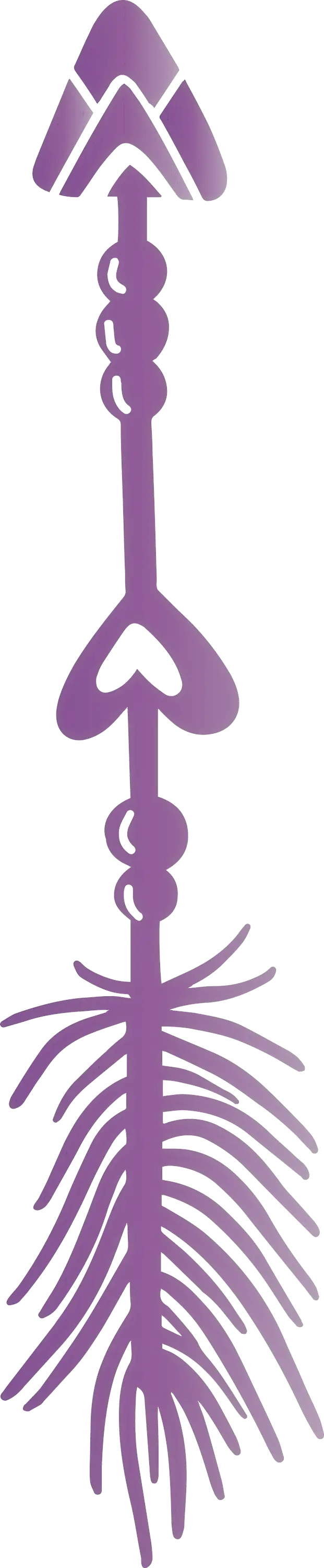 Decorative Purple Arrow with Heart