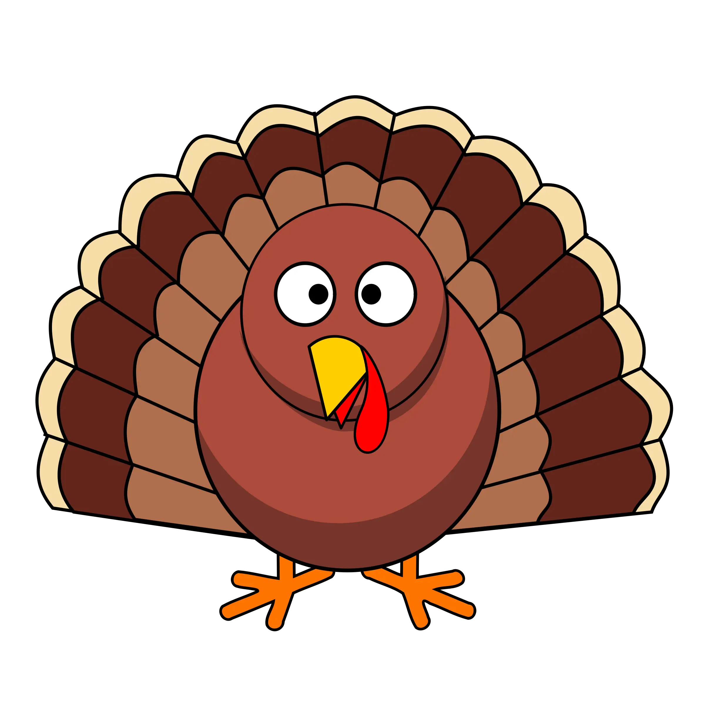 Cartoon Turkey Illustration for Thanksgiving
