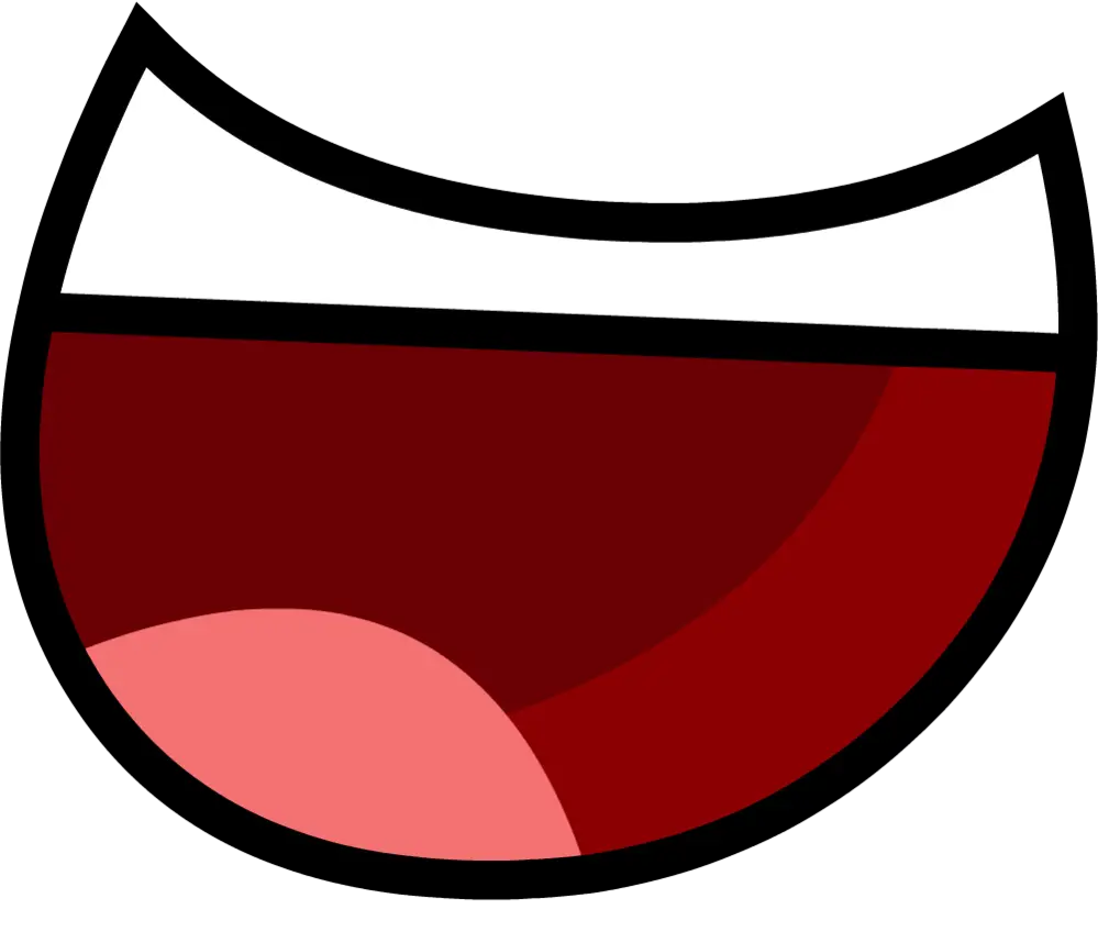 Smiling Red Cartoon Mouth Illustration