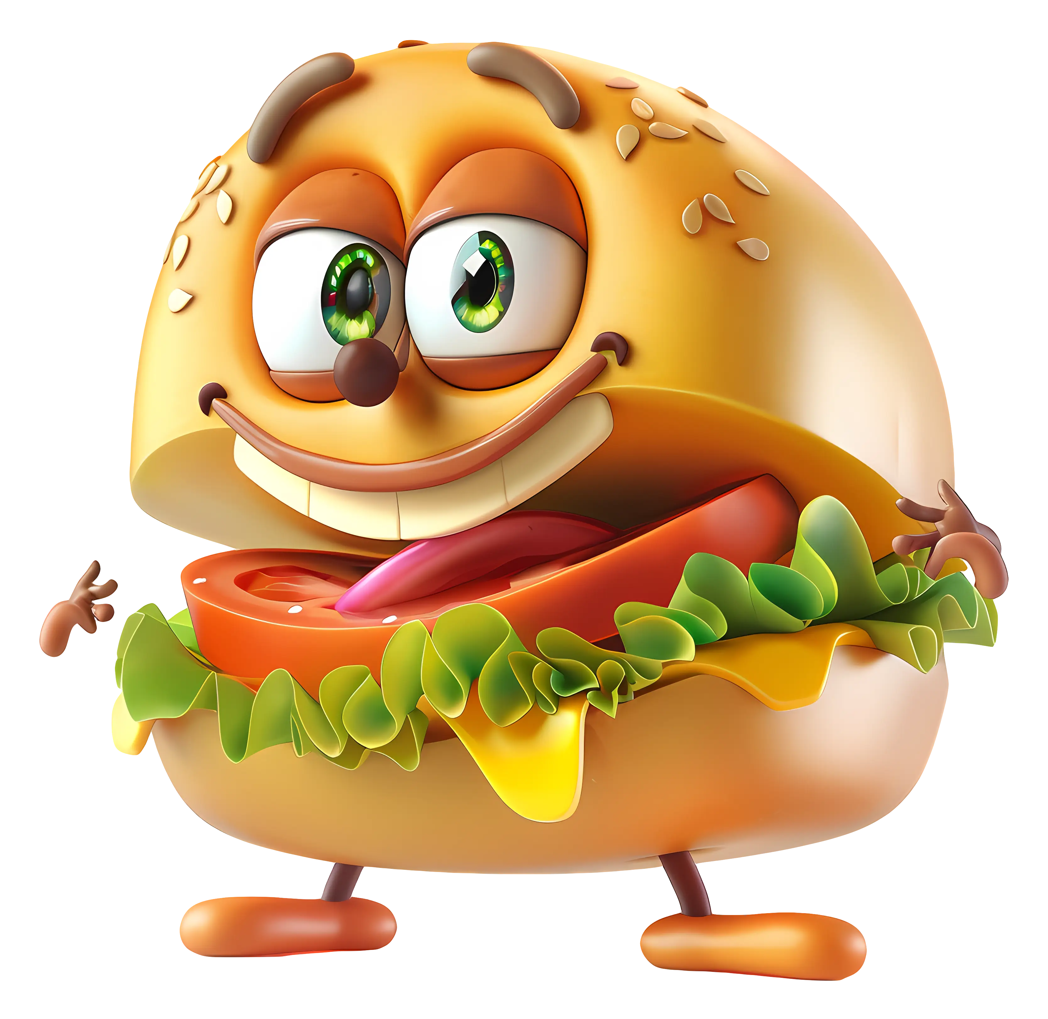 Burger Cartoon Character