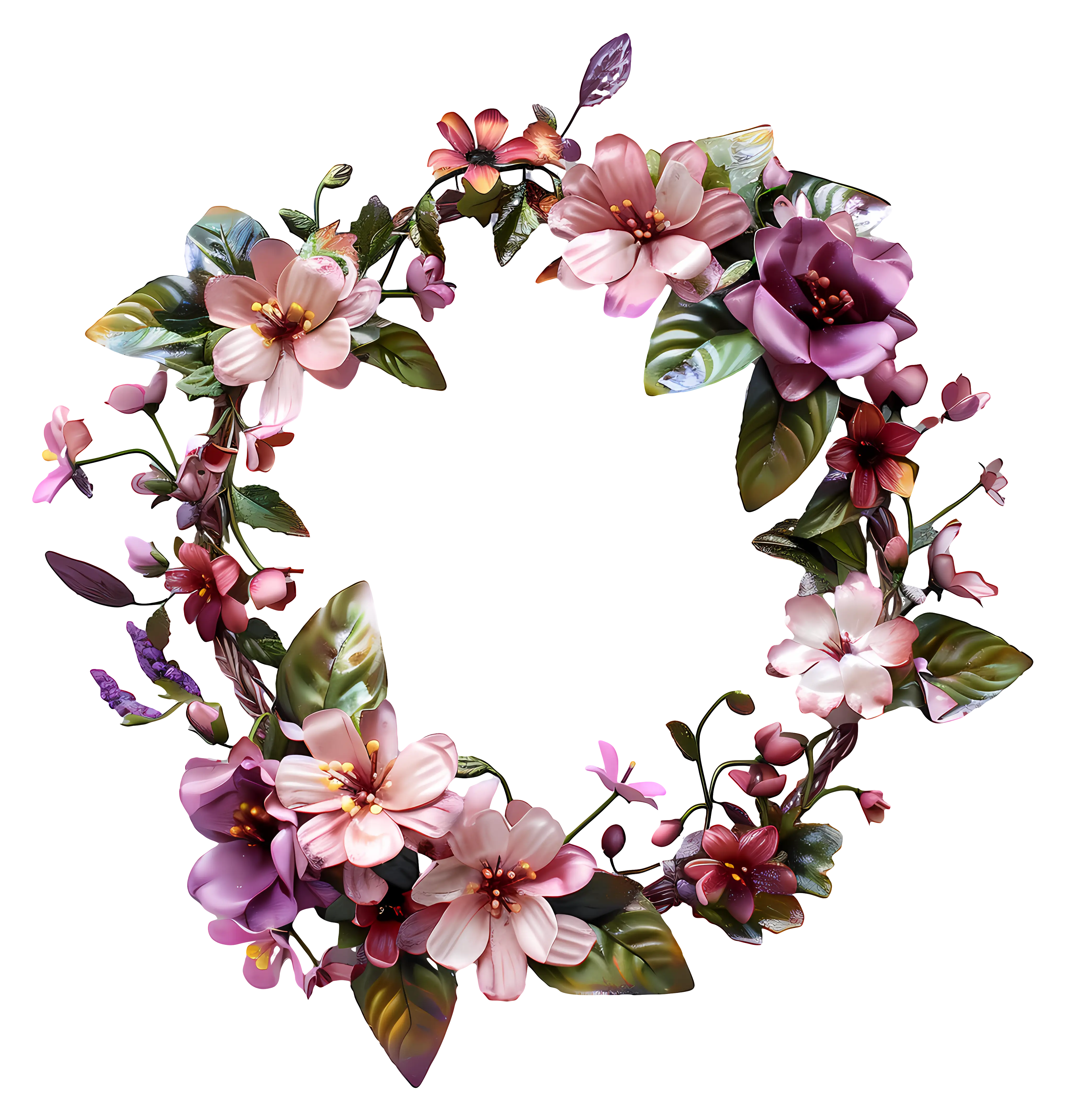 Pink Floral Wreath Arrangement for Elegant Style