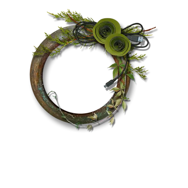 Rustic Decorative Wreath with Greenery