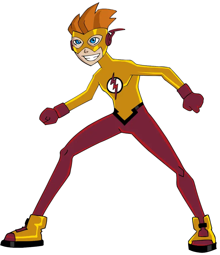 Yellow and Red Superhero Character