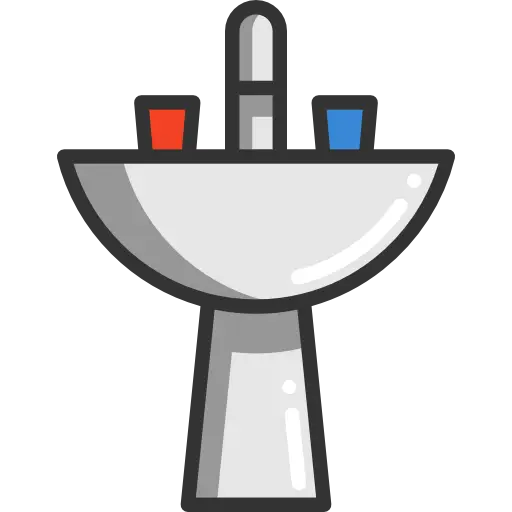Bathroom Sink with Faucets