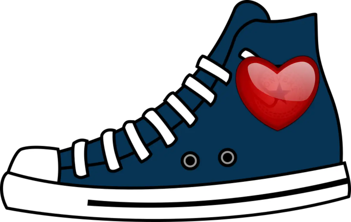 Blue Sneaker with Heart