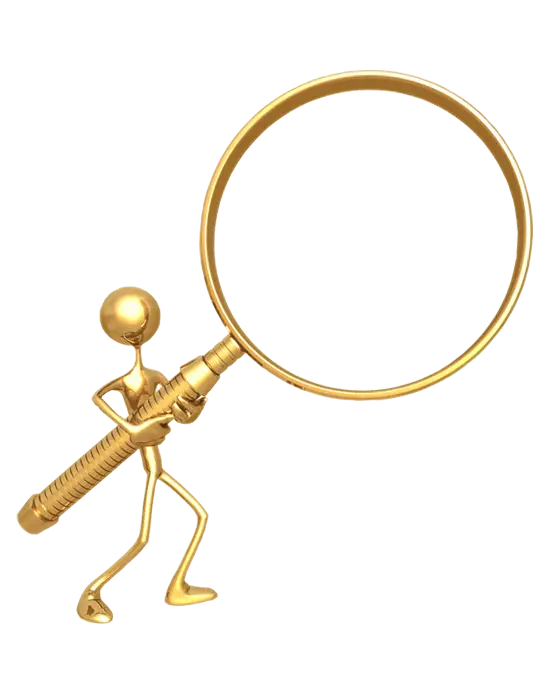 Golden Magnifying Glass