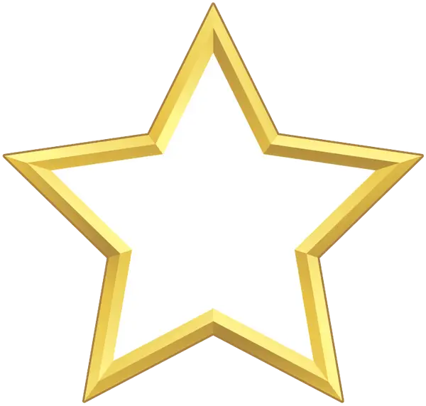 Golden Star Icon with White Center
