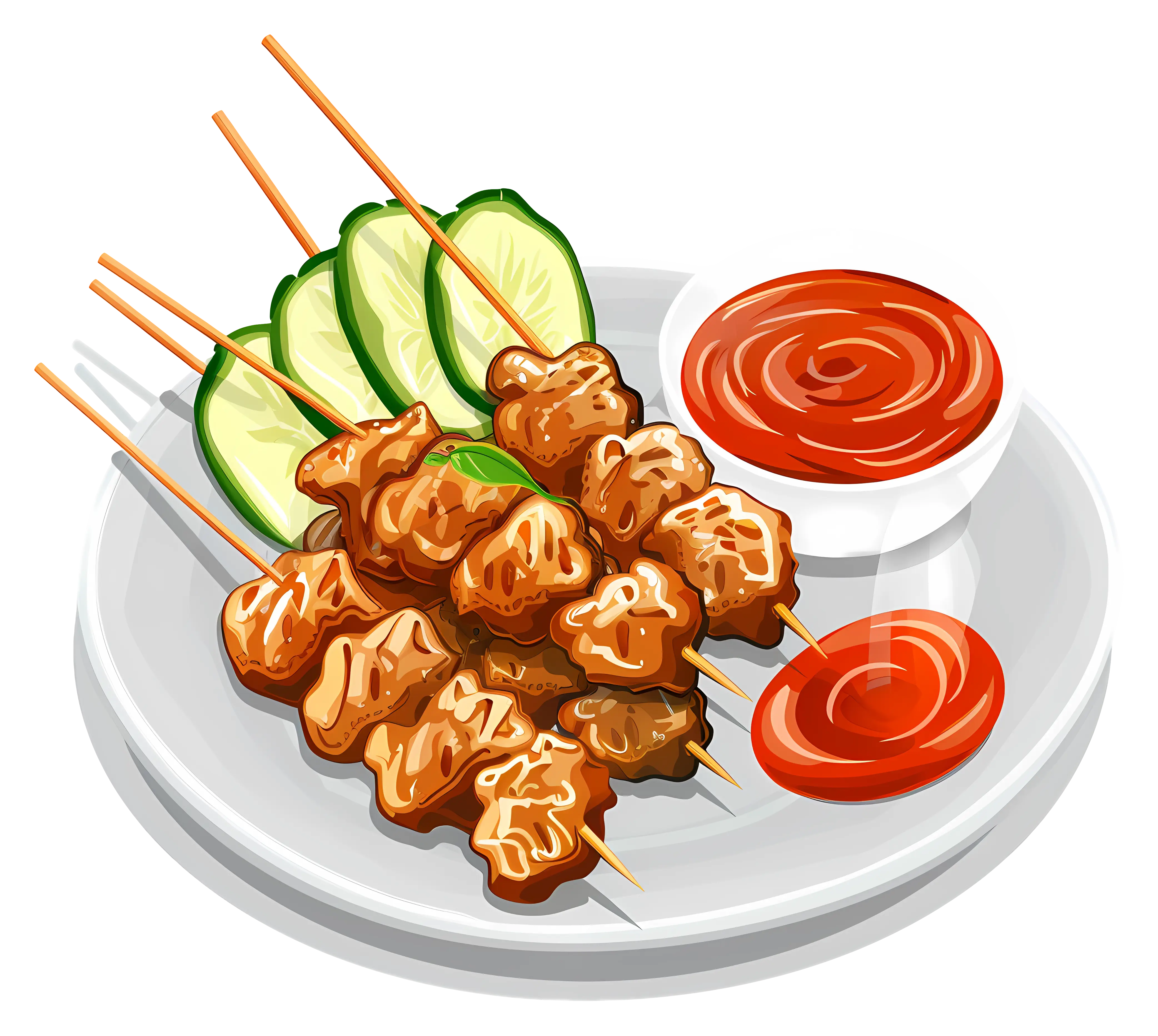Grilled Skewers with Sauce
