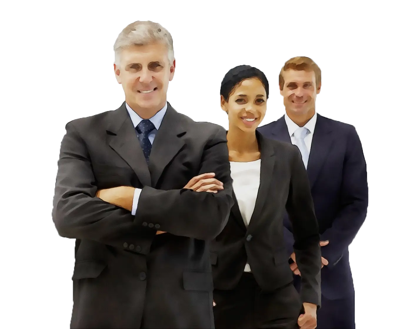 Professional Business Group in Formal Attire