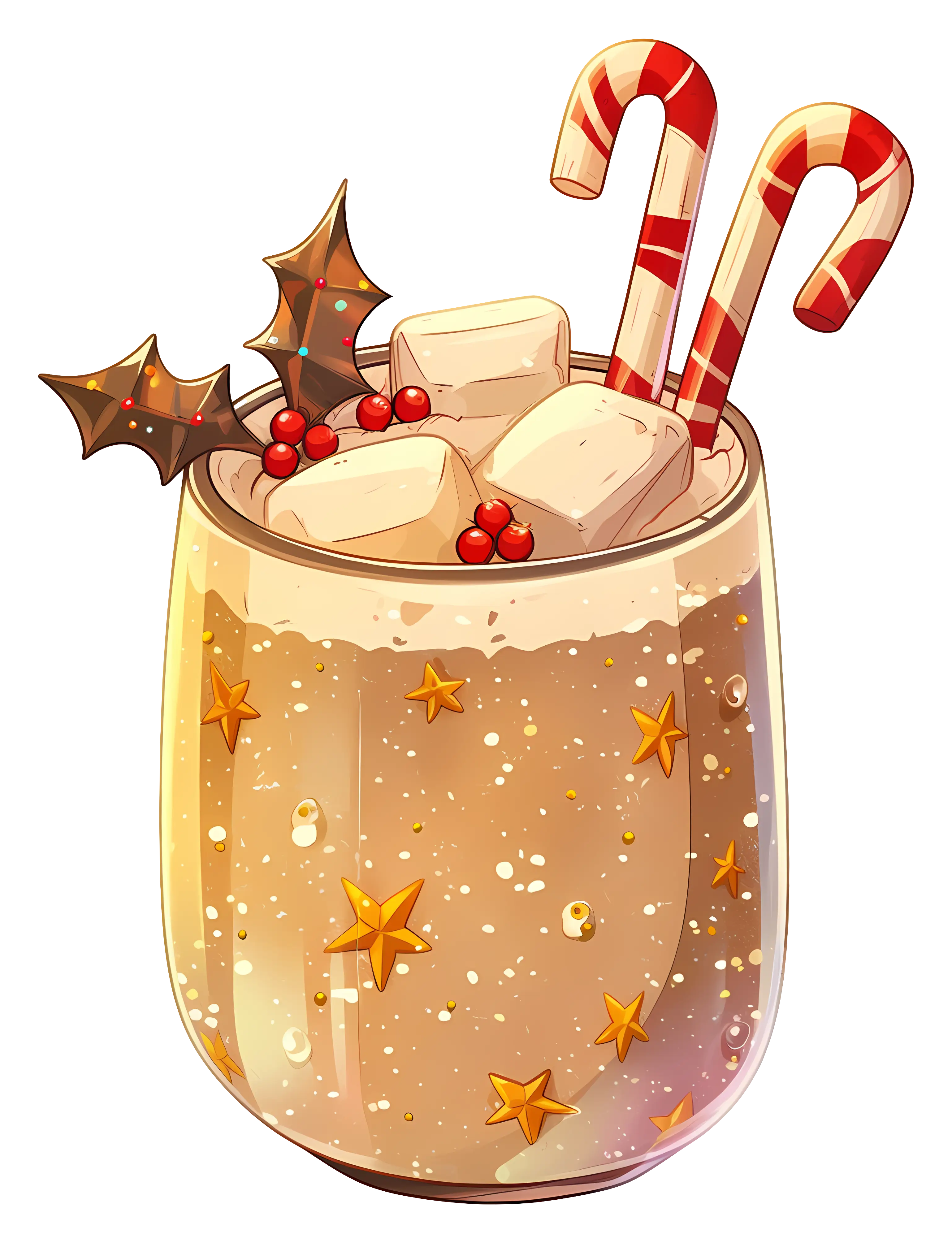 Festive Holiday Drink with Candy Canes