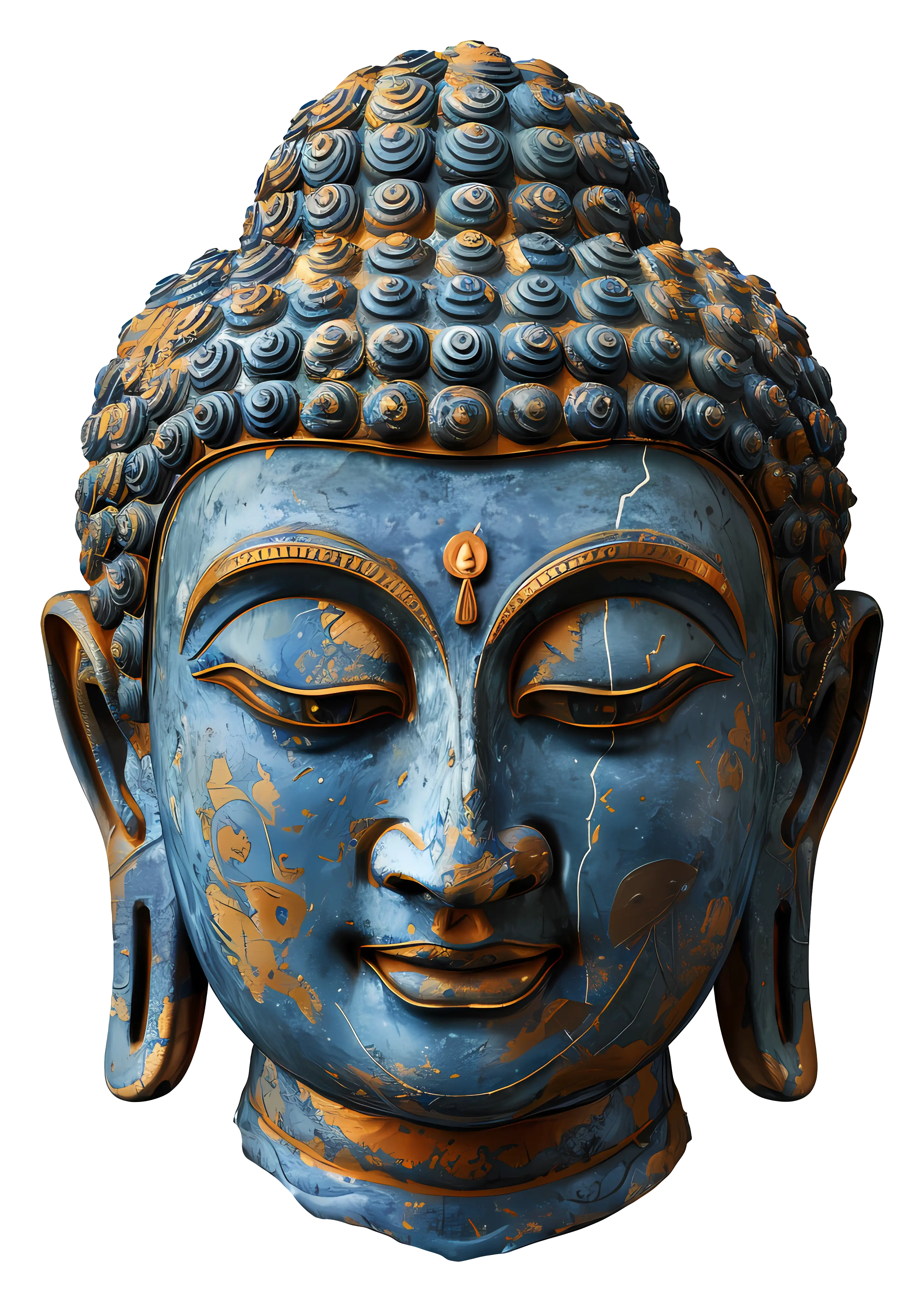 Detailed artistic illustration of a Buddha statue