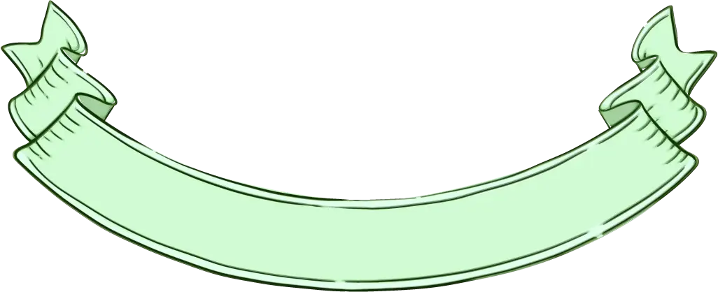 Green Decorative Ribbon Banner