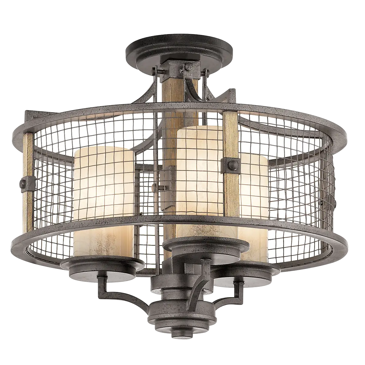 Metal Cage Ceiling Light Fixture