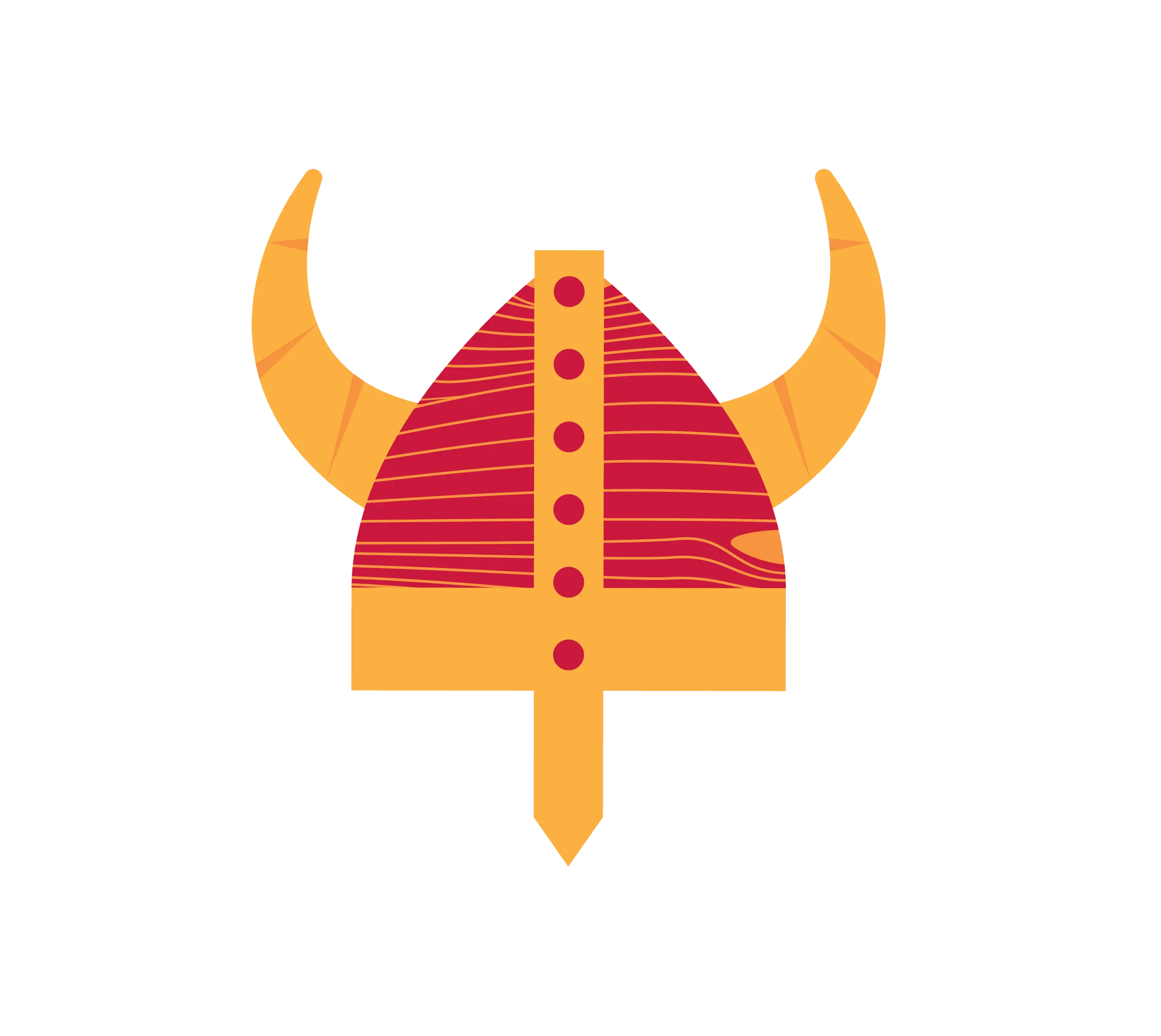 Red and Yellow Viking Helmet