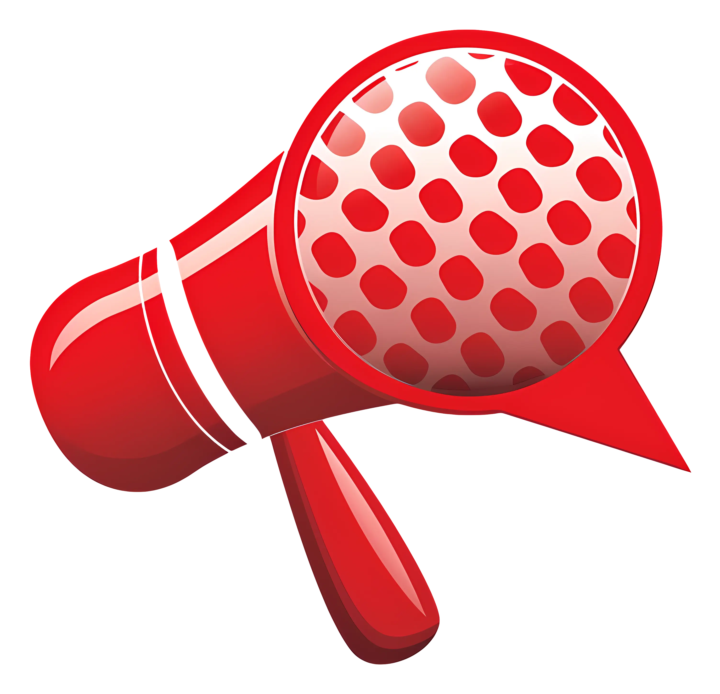 Red Cartoon Megaphone