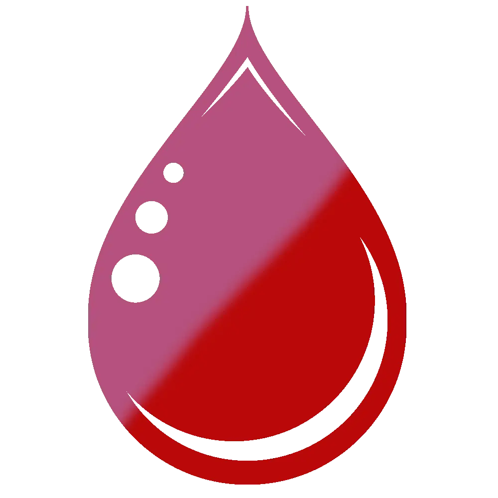 Red Liquid Droplet Symbol