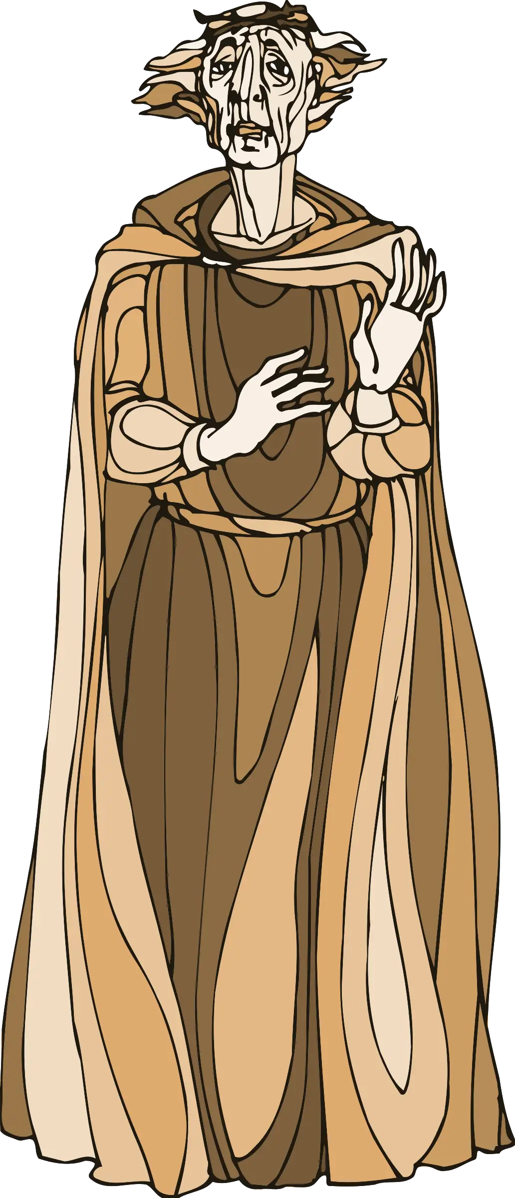 Mysterious Cloaked Character Illustration