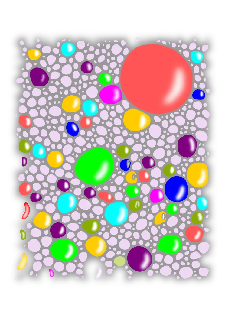 Colorful Dots and Bubbles Pattern