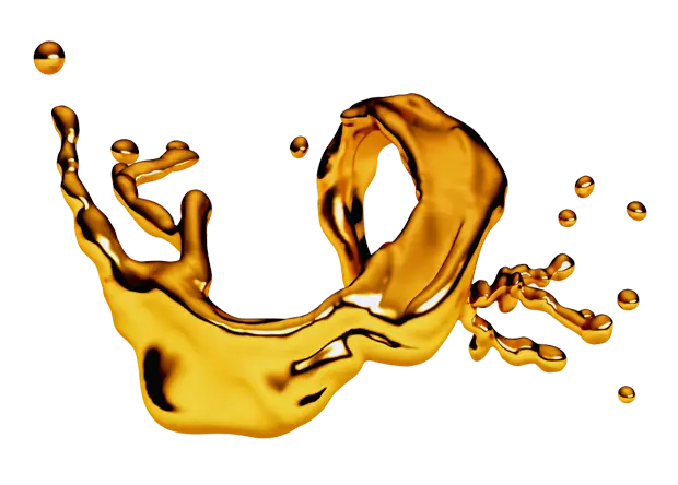Dynamic Golden Liquid Splash