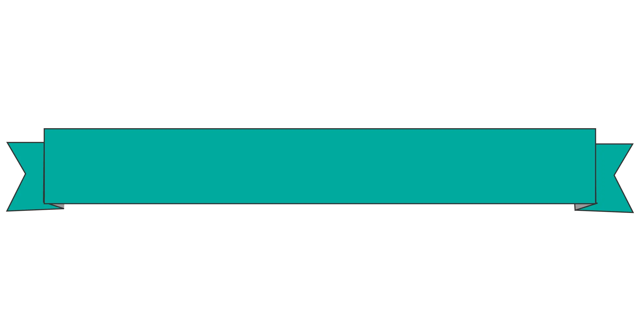 Teal Ribbon Banner Graphic
