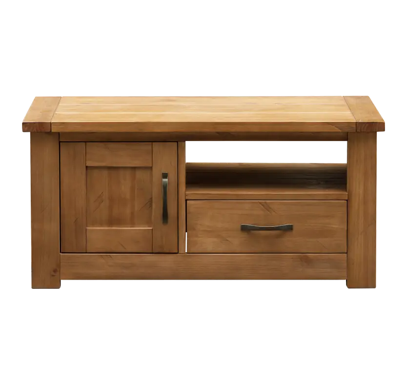 Wooden Table with Drawer and Cabinet