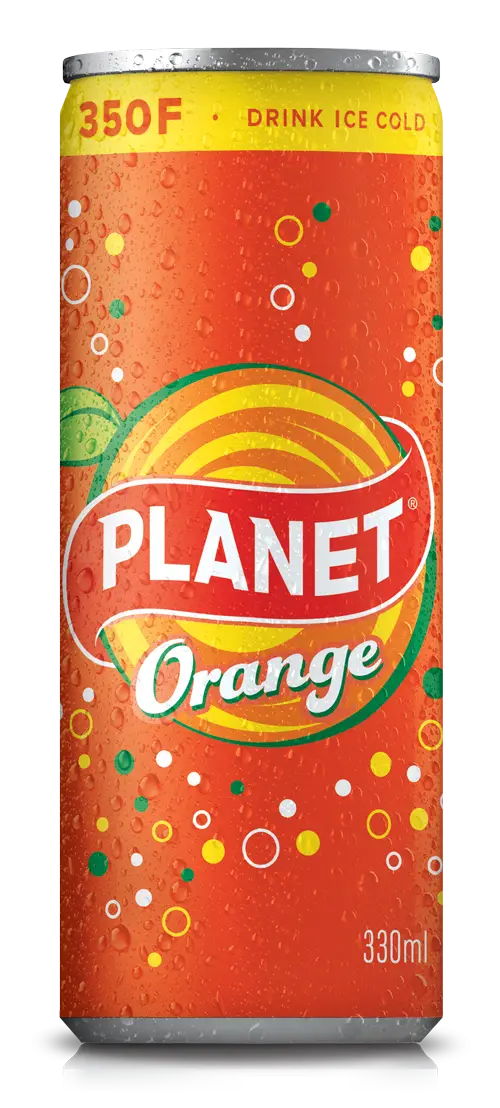 Planet Orange Soda Can