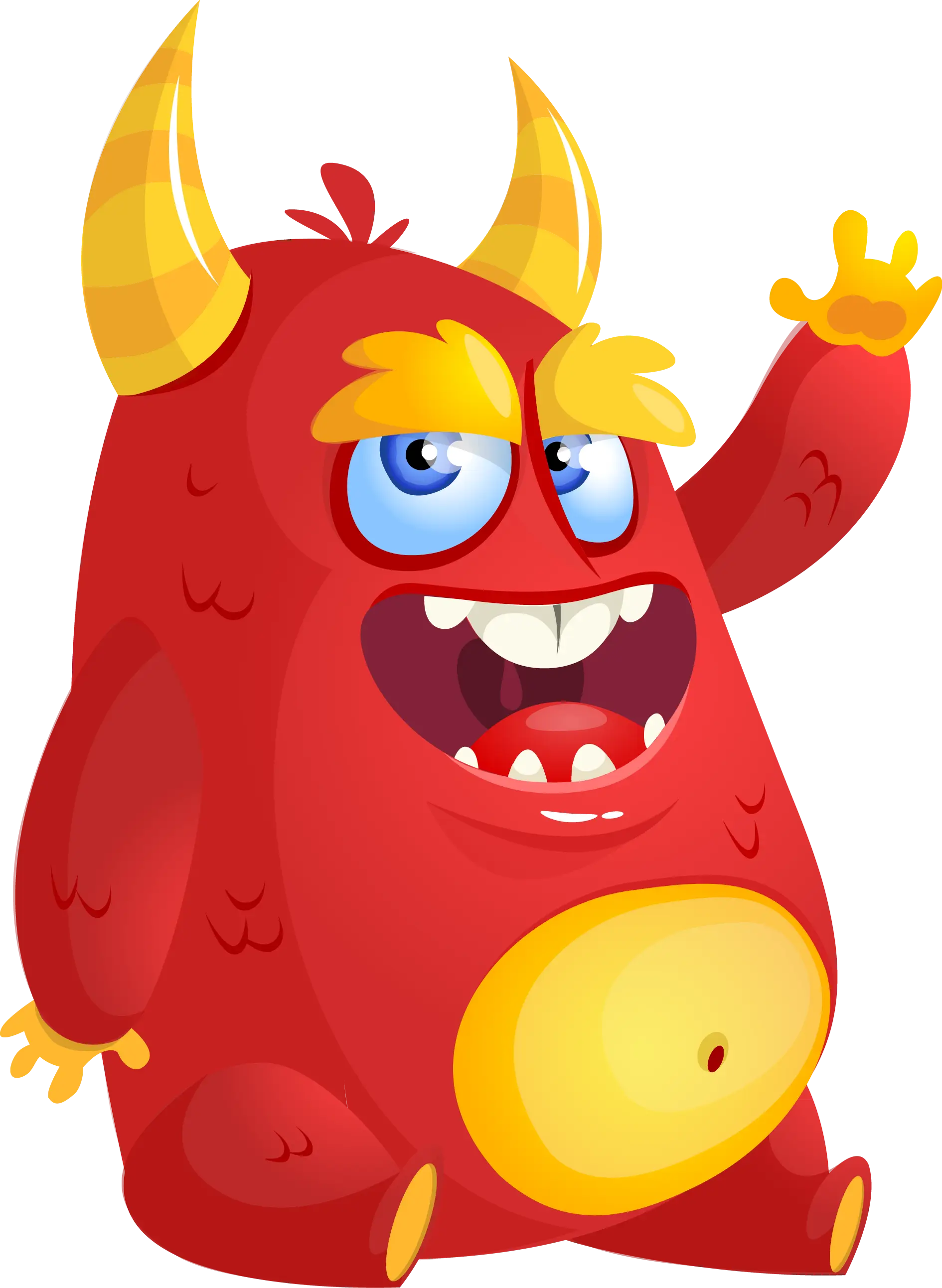 Red Monster Waving