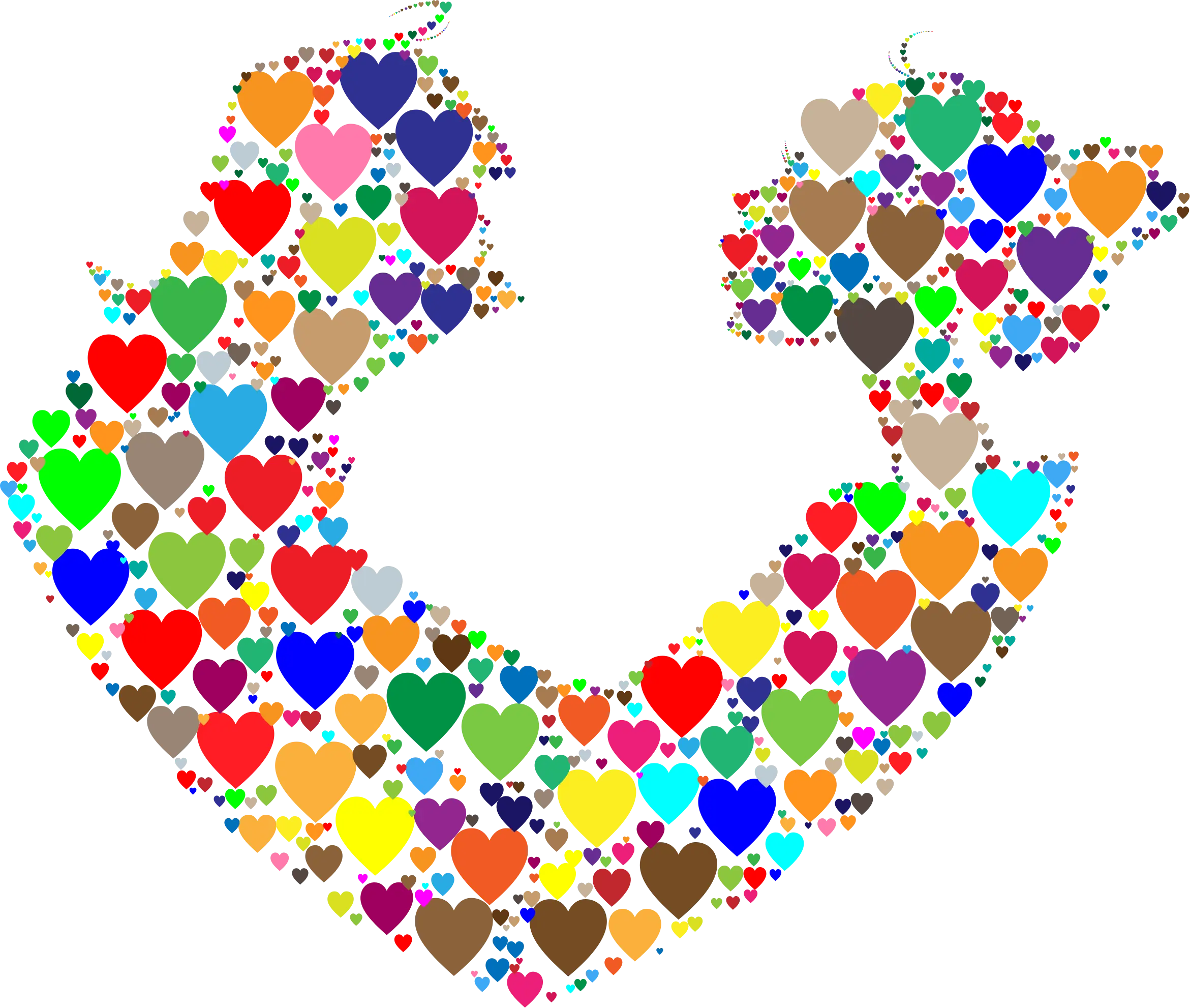 Colorful Heart Mosaic Illustration