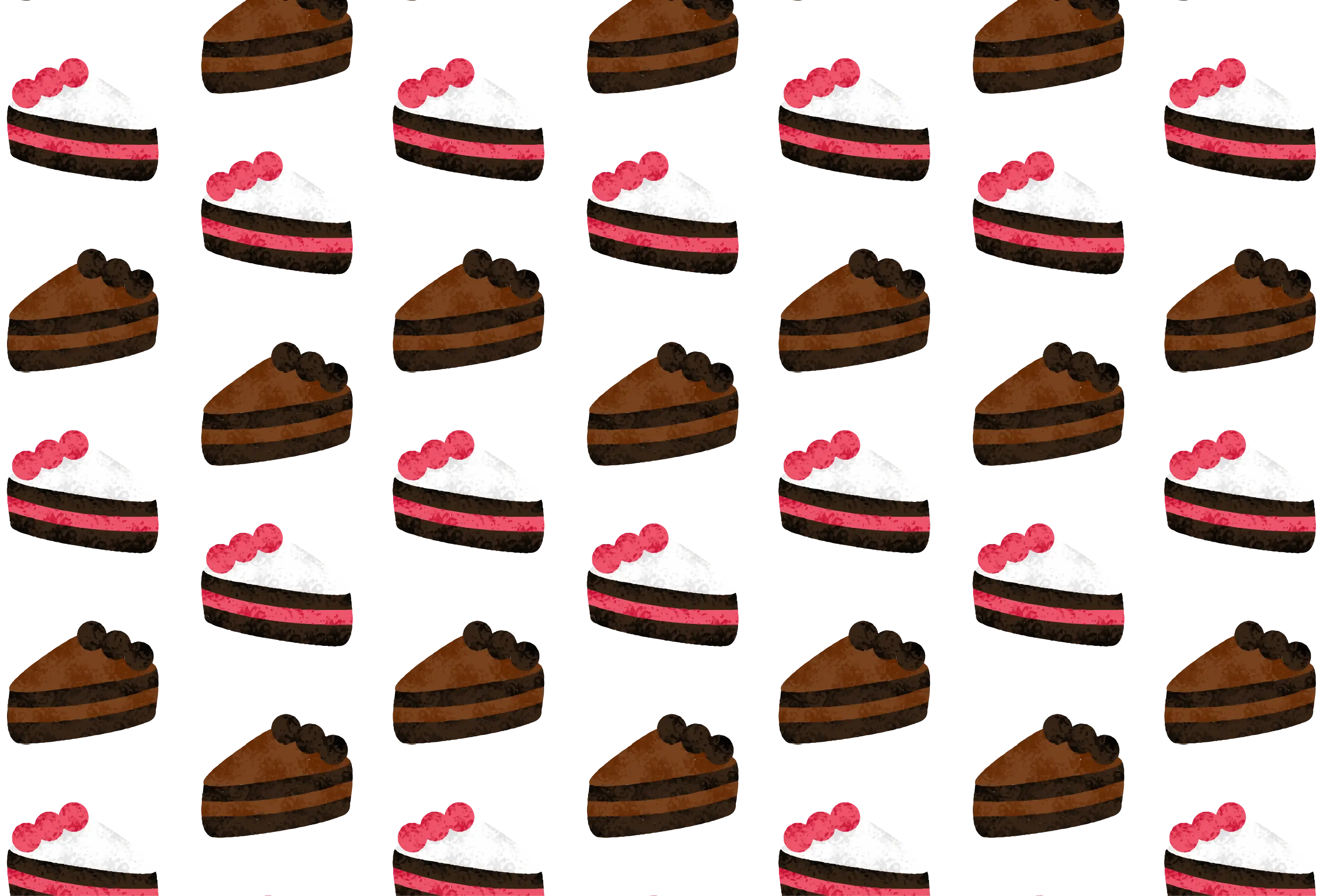 Pattern of Chocolate and Strawberry Cake Slices