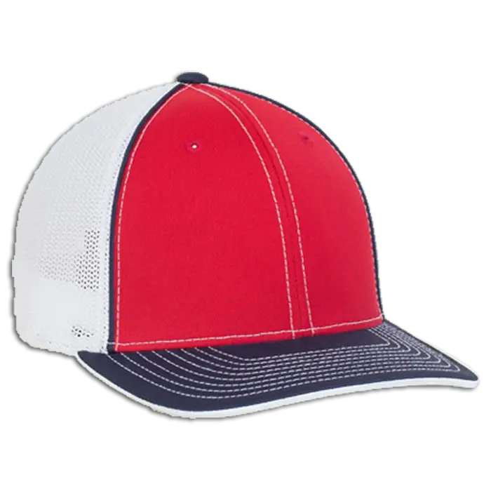 Red and White Baseball Cap Design